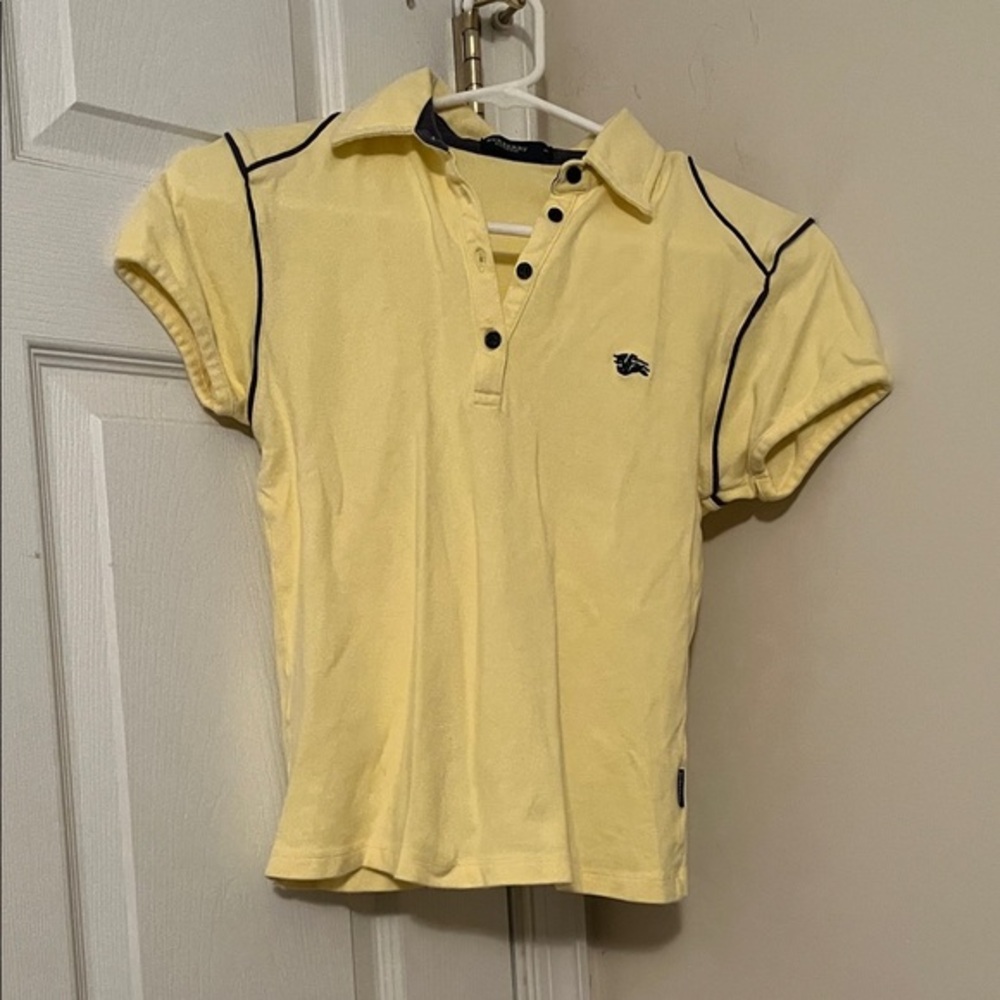 Yellow Burberry Polo Shirt